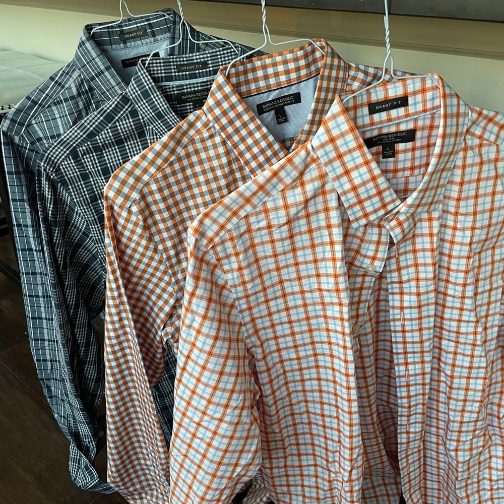 4 Men’s Dress Shirts from Banana Republic sz Large
